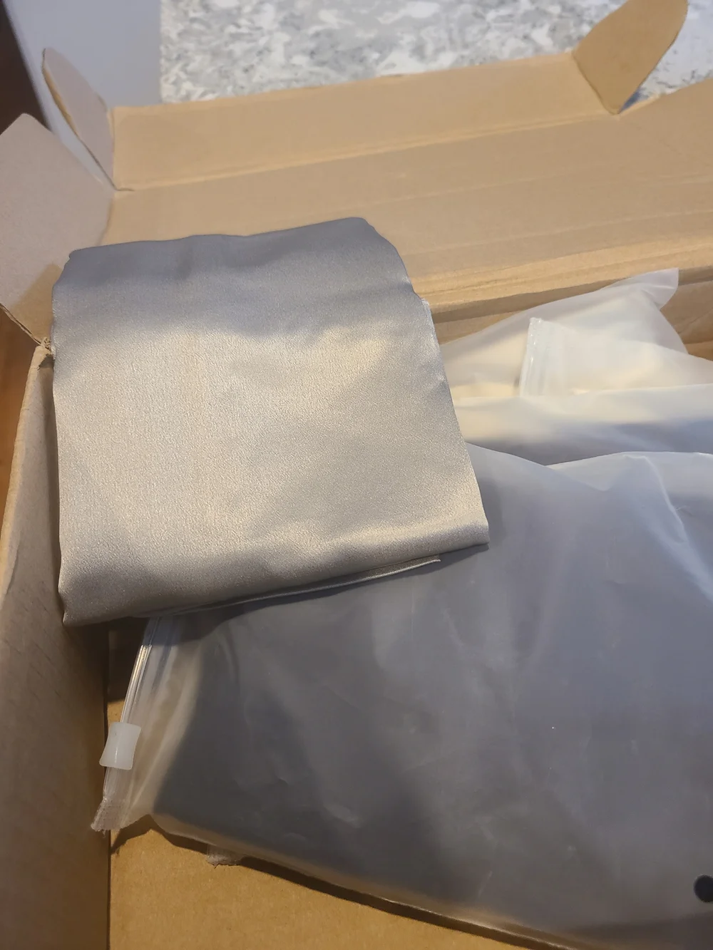 100% Silk Gray Pillowcase